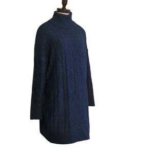 Penelope rose dark blue cowl‎ neck long sweater size M